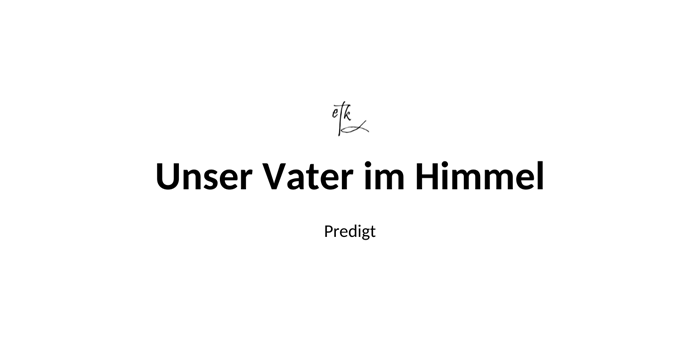Aktuelle Predigt